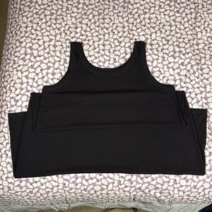 NWOT Eileen Fisher Black Cotton Jersey Maxi Dress